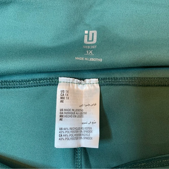 Ideology Women's crushed mint performance  compression Shorts size 1x - Picture 3 of 4